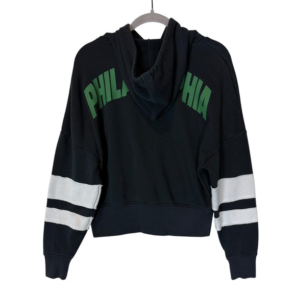 Philadelphia Eagles Sweatshirt Womens Small Black NFL Football Junk Food Hoodie - Picture 5 of 12
